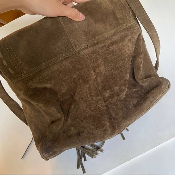 Zara brown suede fringe purse - Picture 5 of 11